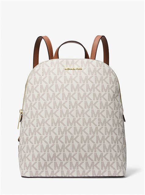 Michael Kors Brown Cindy Large Signature Logo Backpack